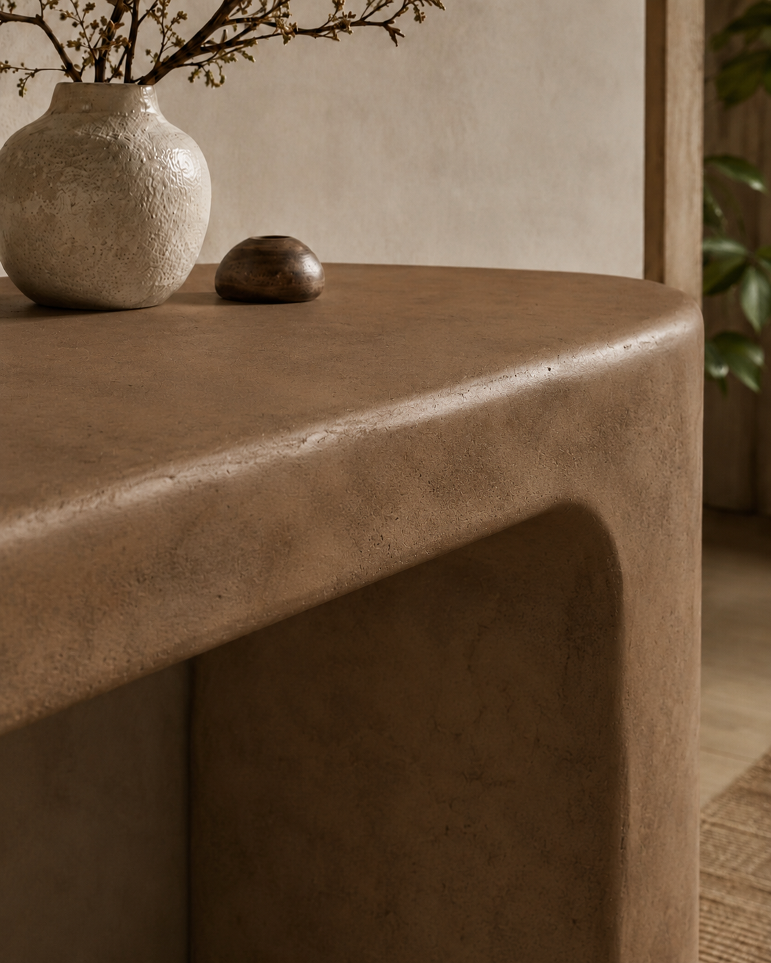 Custom architectural microcement sink